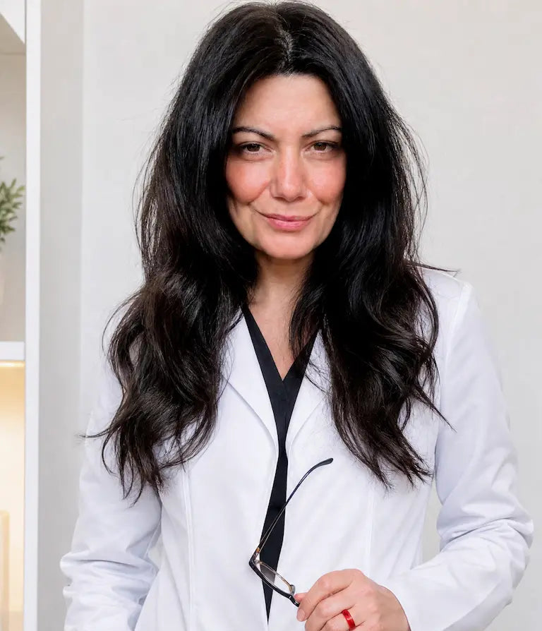 Ines Maria Nielsen, molekylærbiolog og kemiker bag THE INMANI, udvikler videnskabeligt funderet hudpleje med fokus på hudens biologi og naturlige barriere.